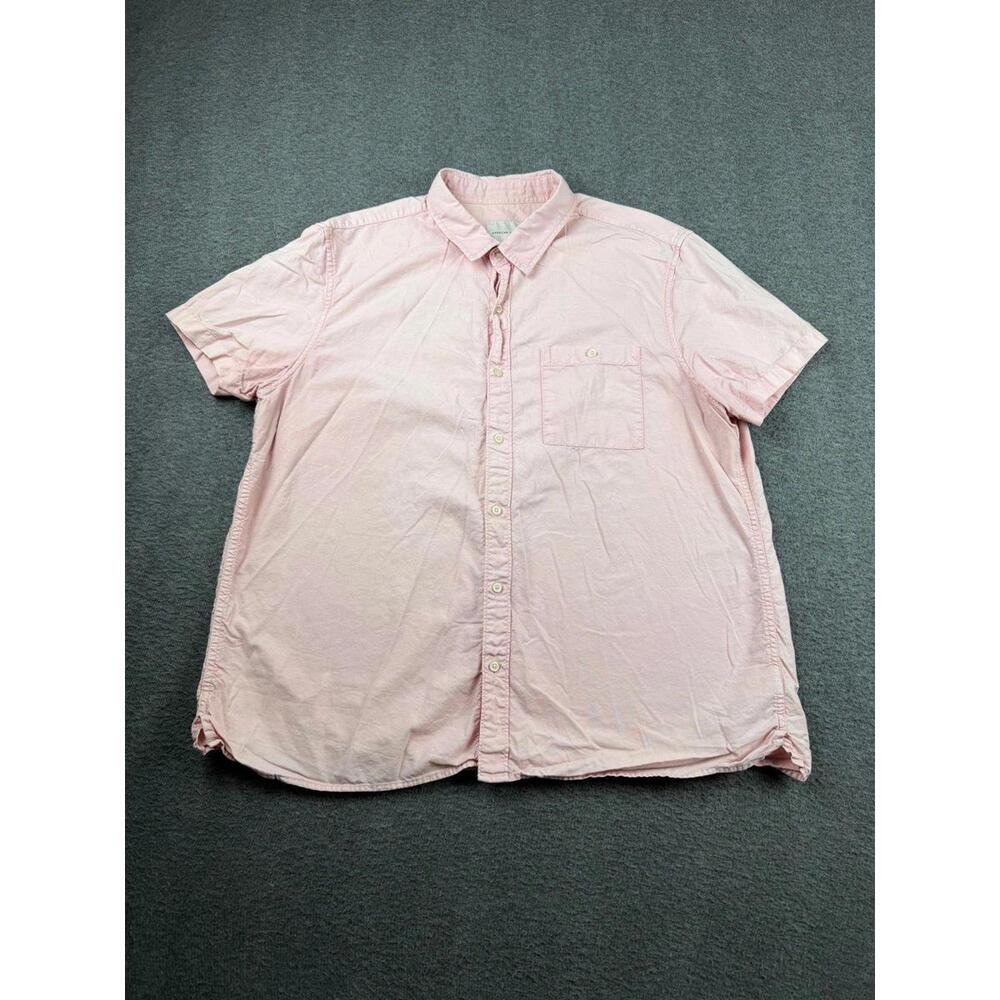 American‎ Eagle Men's Casual Shirt XXL Pink Cotton Short Sleeve